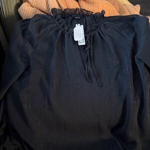 Elegant Black Textured Blouse